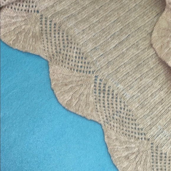 MARINA LUNA cardigan wool mohair blend scalloped knit long sleeve NEW size L - Picture 4 of 9